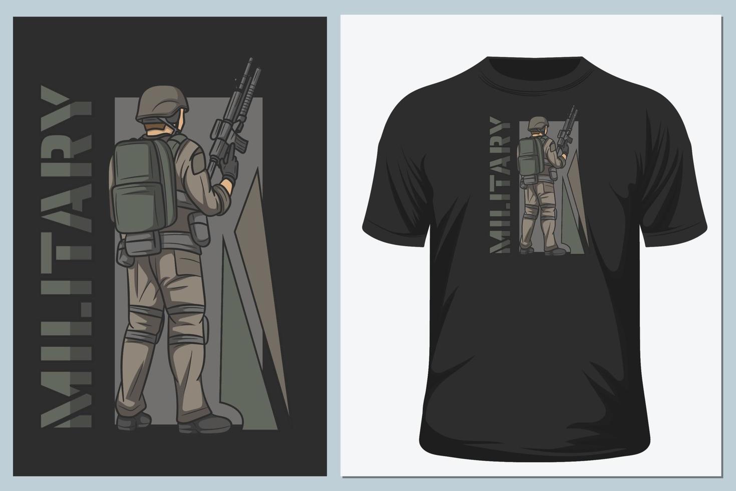 vector de camiseta del ejército