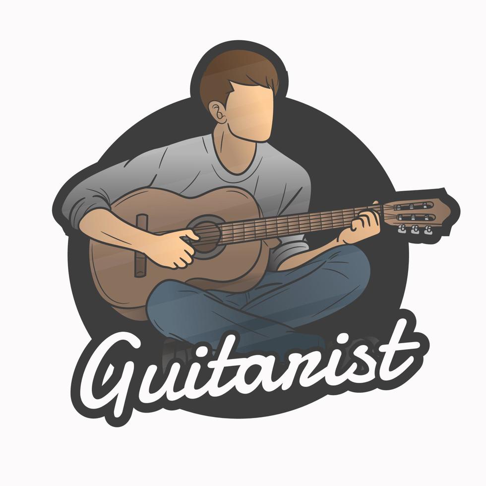 ilustración vectorial guitarrista vector