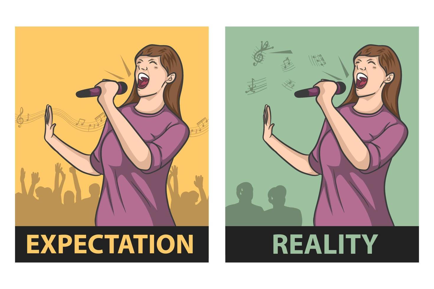 Singer. Expectation versus reallity vector