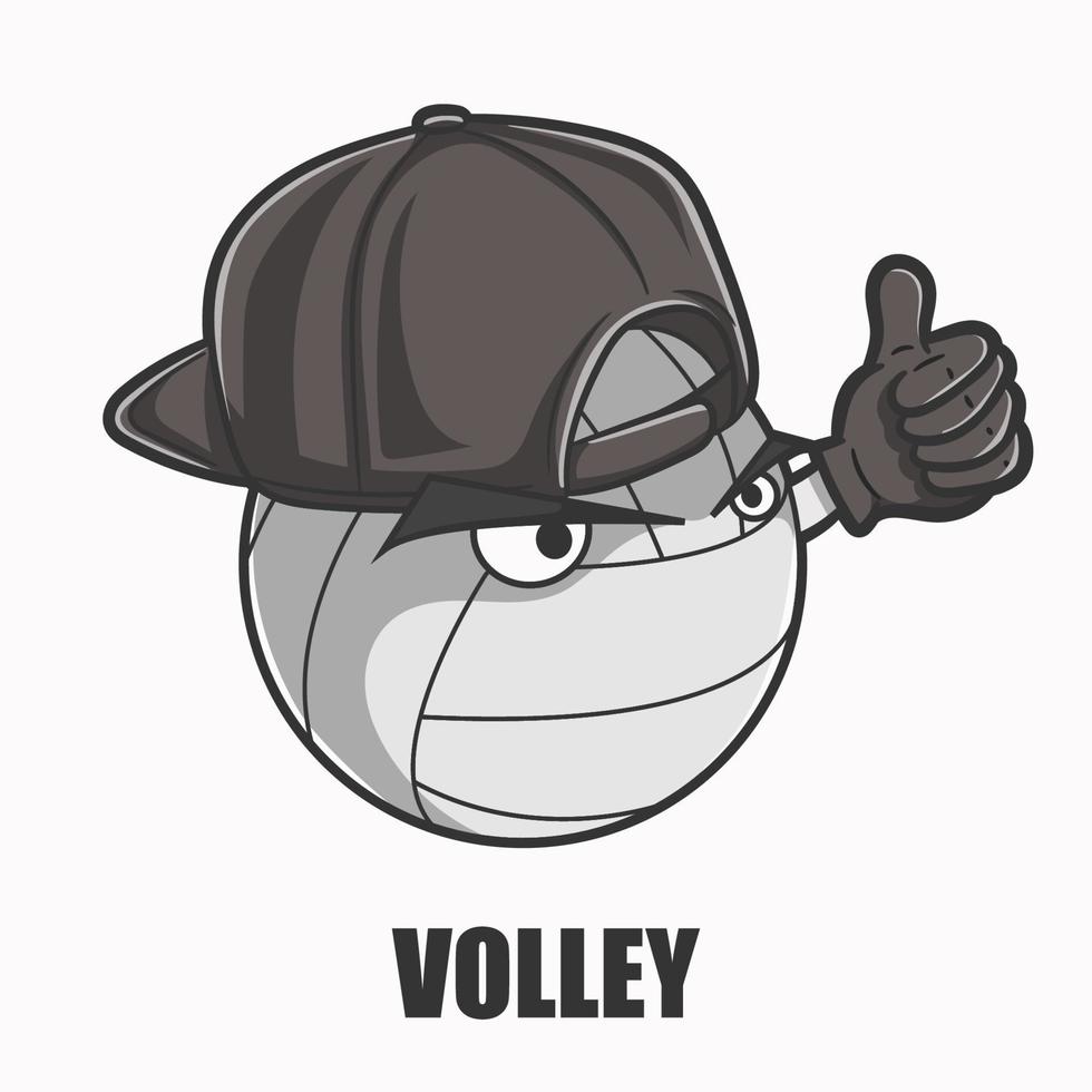 volley mascot vector