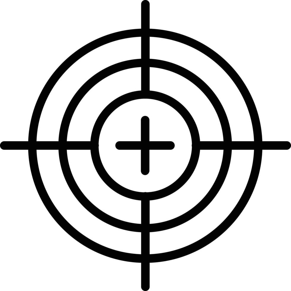 Aim Vector Line Icon