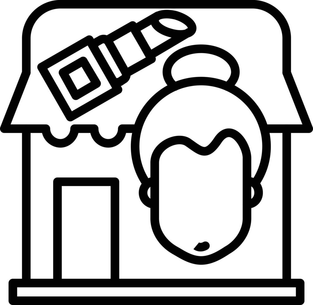 Beauty Parlor Vector Line Icon