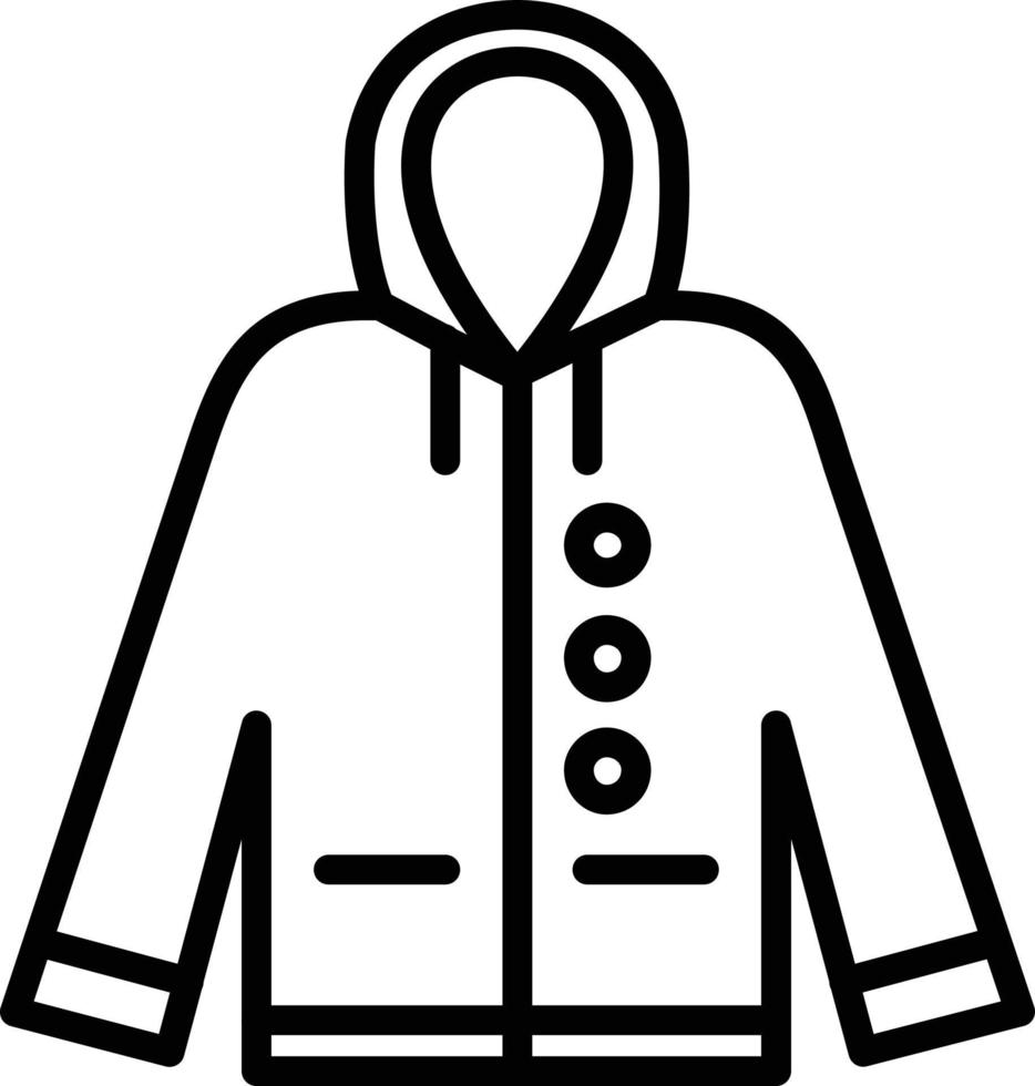 icono de línea de vector de impermeable