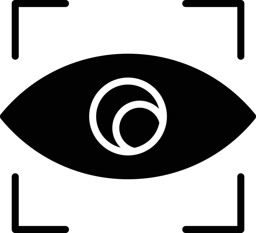 icono de vector de glifo de ojos saltones