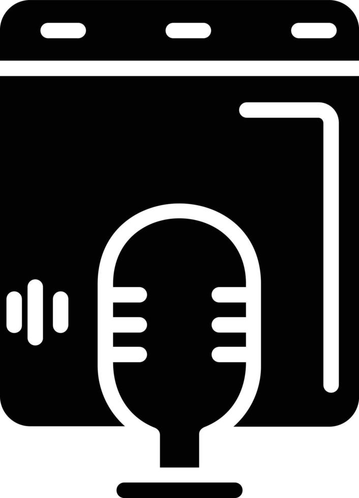 Recording  Glyph Icon vector