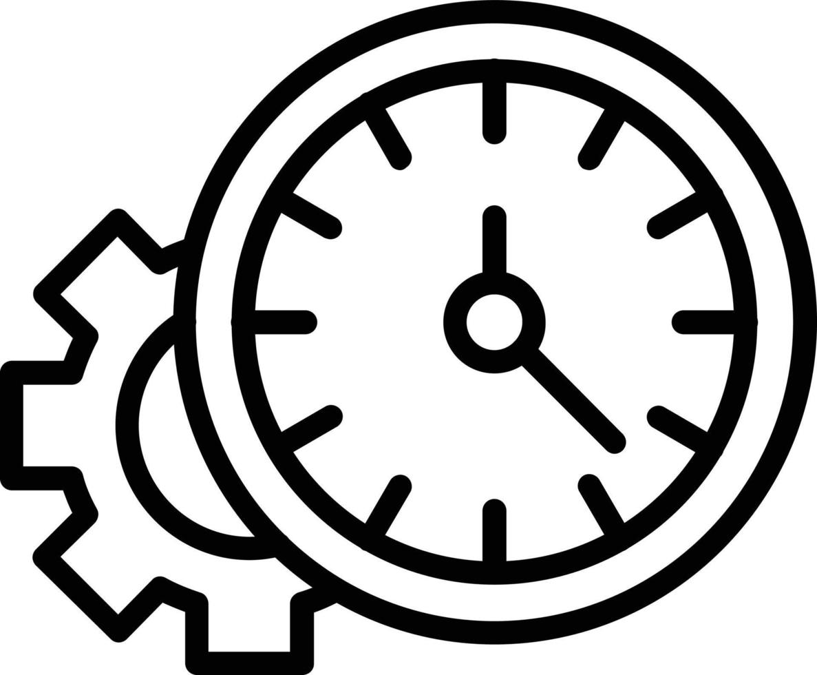 Time Management Vector Line Icon