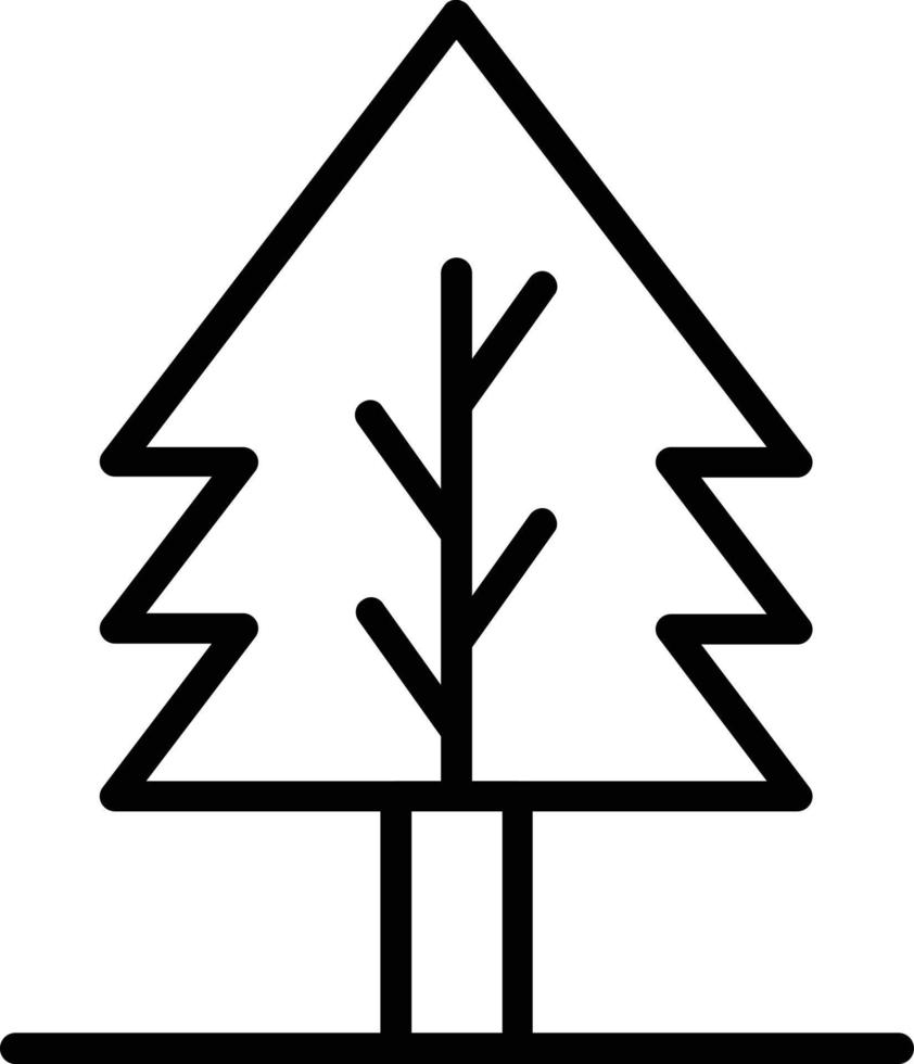 Tree Vector Line Icon