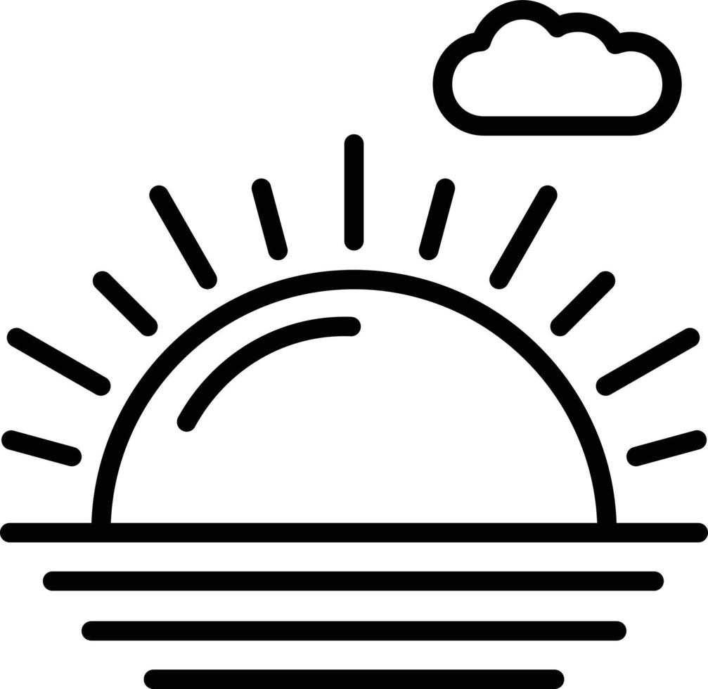 Sunrise Vector Line Icon