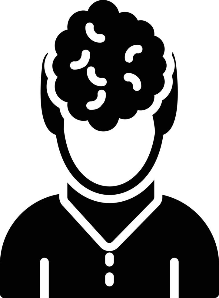 Brain Glyph Icon vector