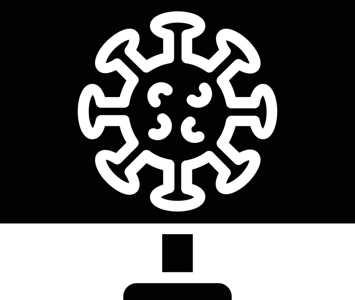 diseño de icono de glifo de coronavirus vector