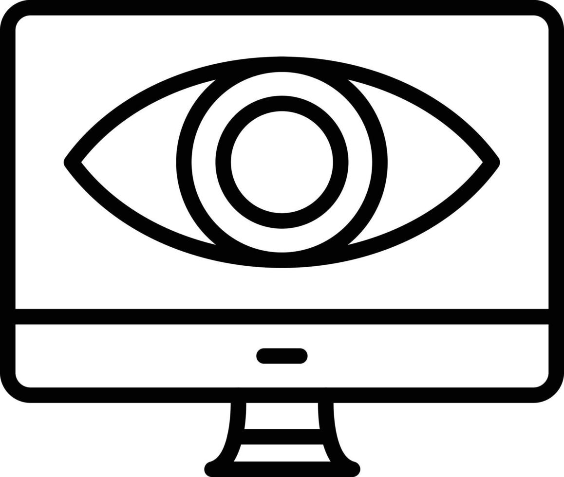 Eye Vector Line Icon