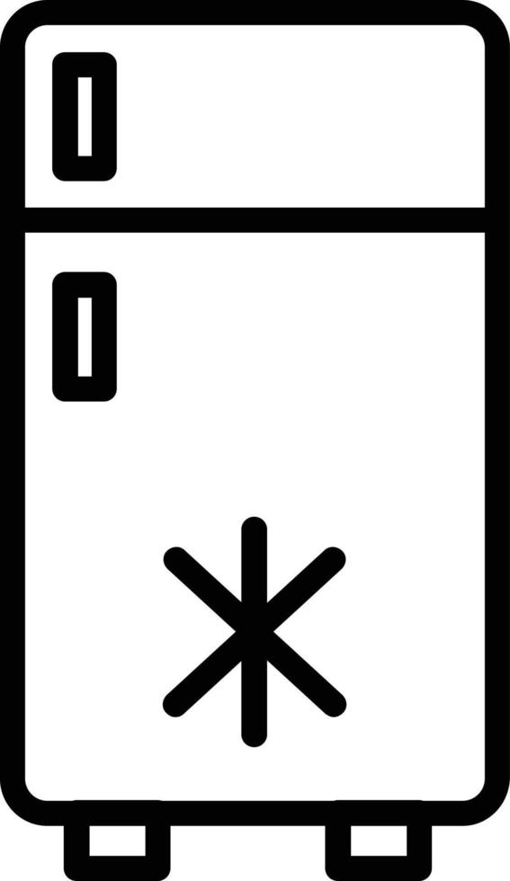 Refrigerator Vector Line Icon