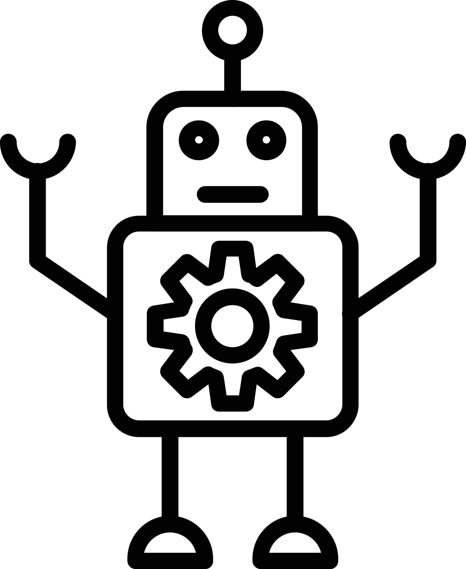 Robot Vector Line Icon 9283458 Vector Art at Vecteezy