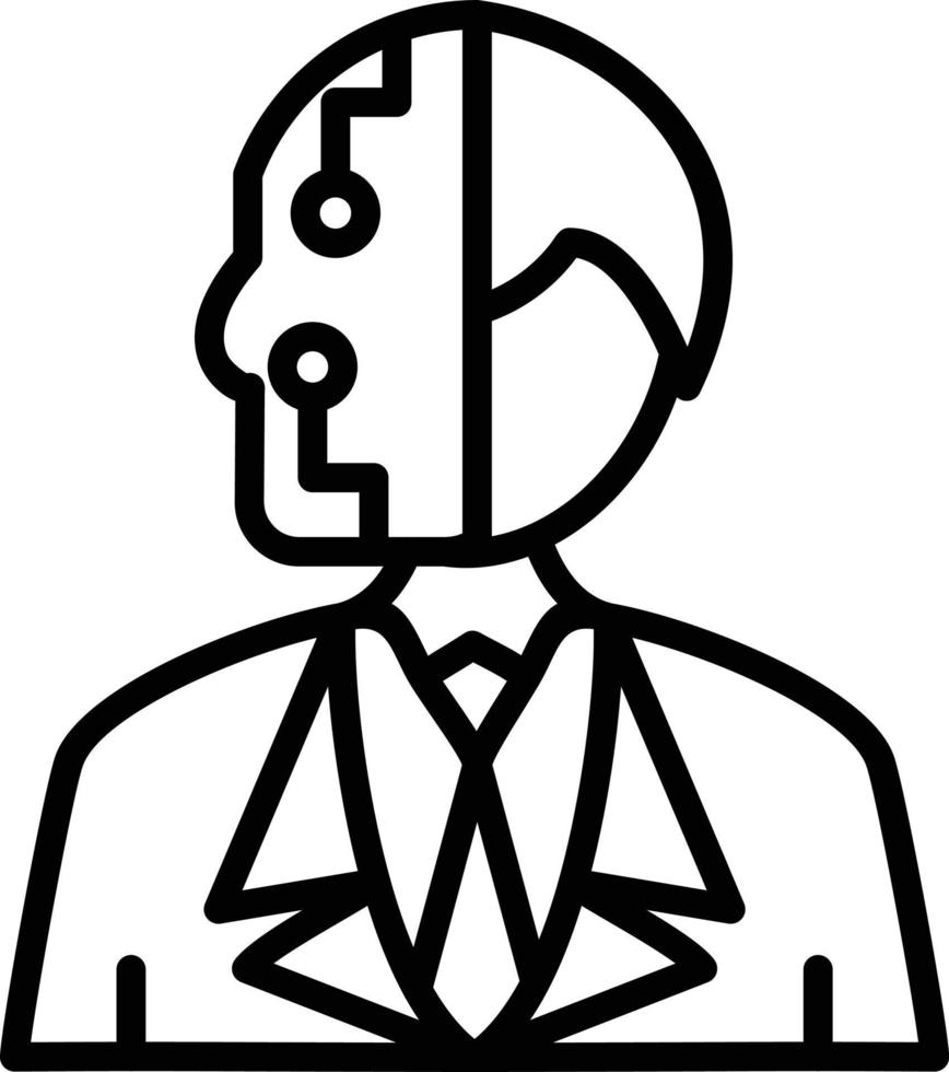 Robot Vector Line Icon