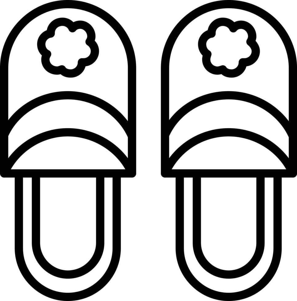 icono de línea de vector de zapatillas