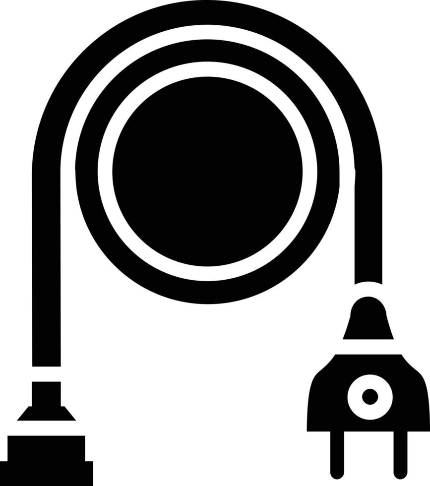 Extension Cord Glyph Vector Icon