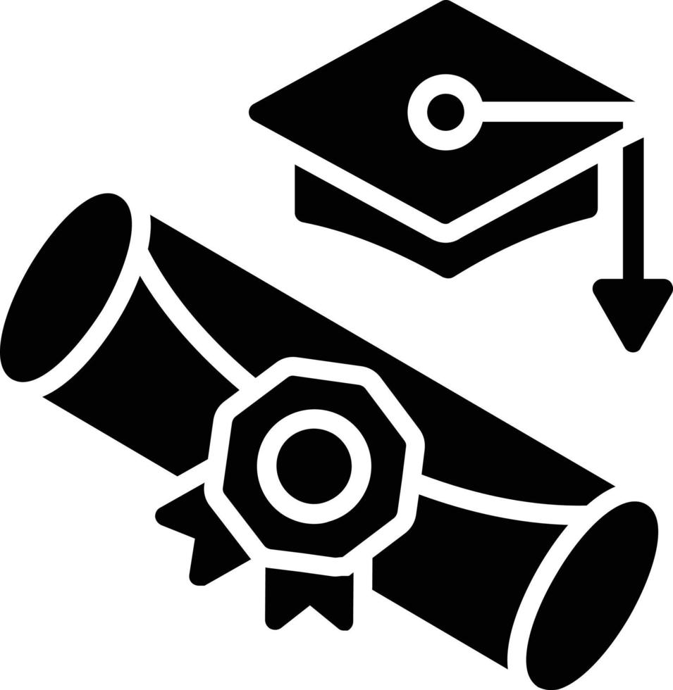 icono de glifo de graduación vector