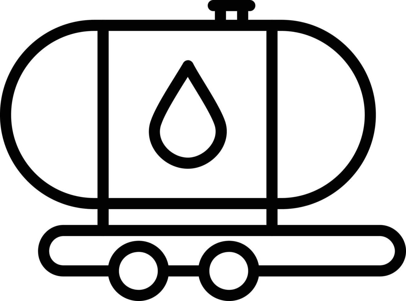 Oil Tank Vector Line Icon