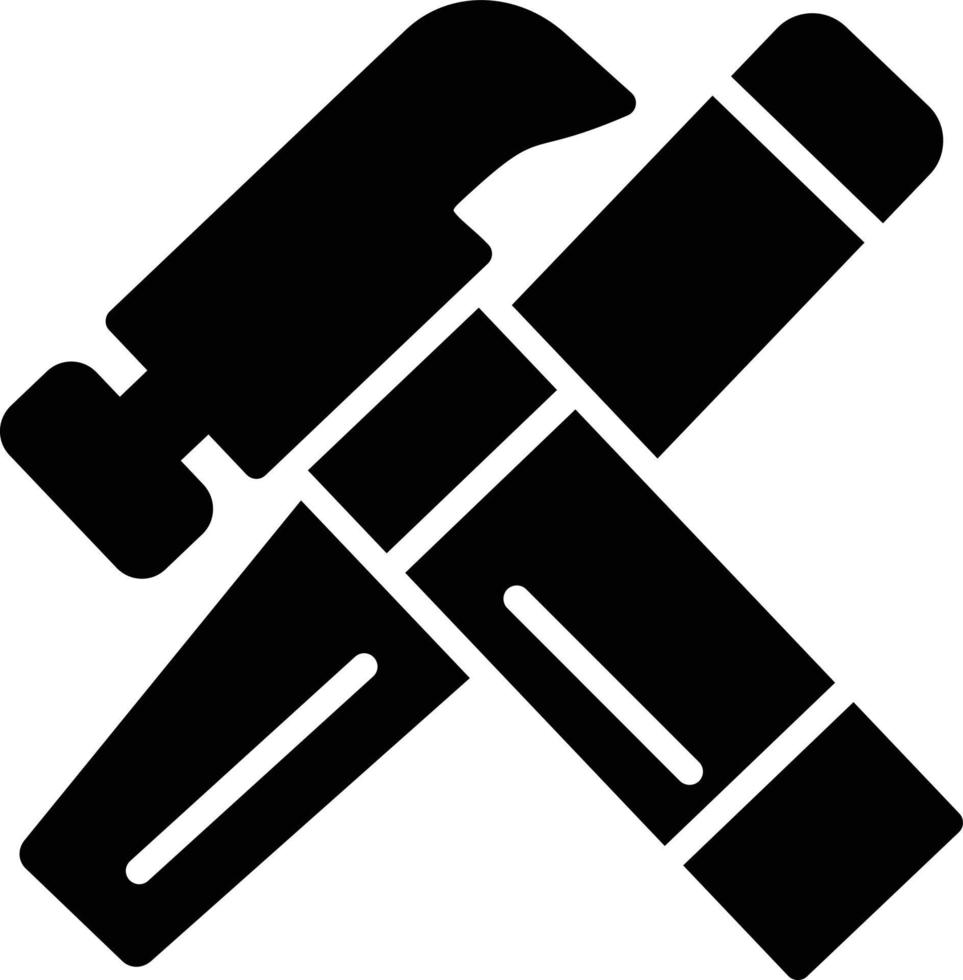 Chisel Glyph Vector Icon