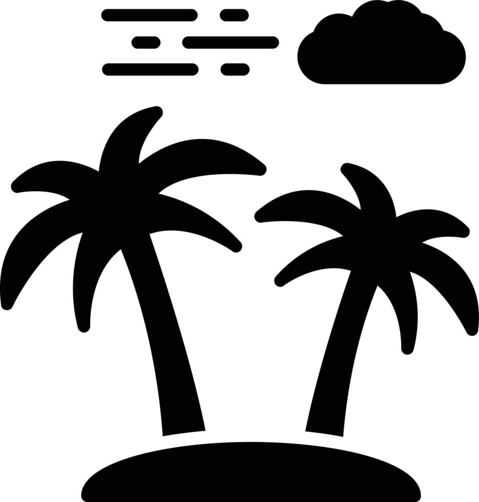 Island Glyph Icon vector