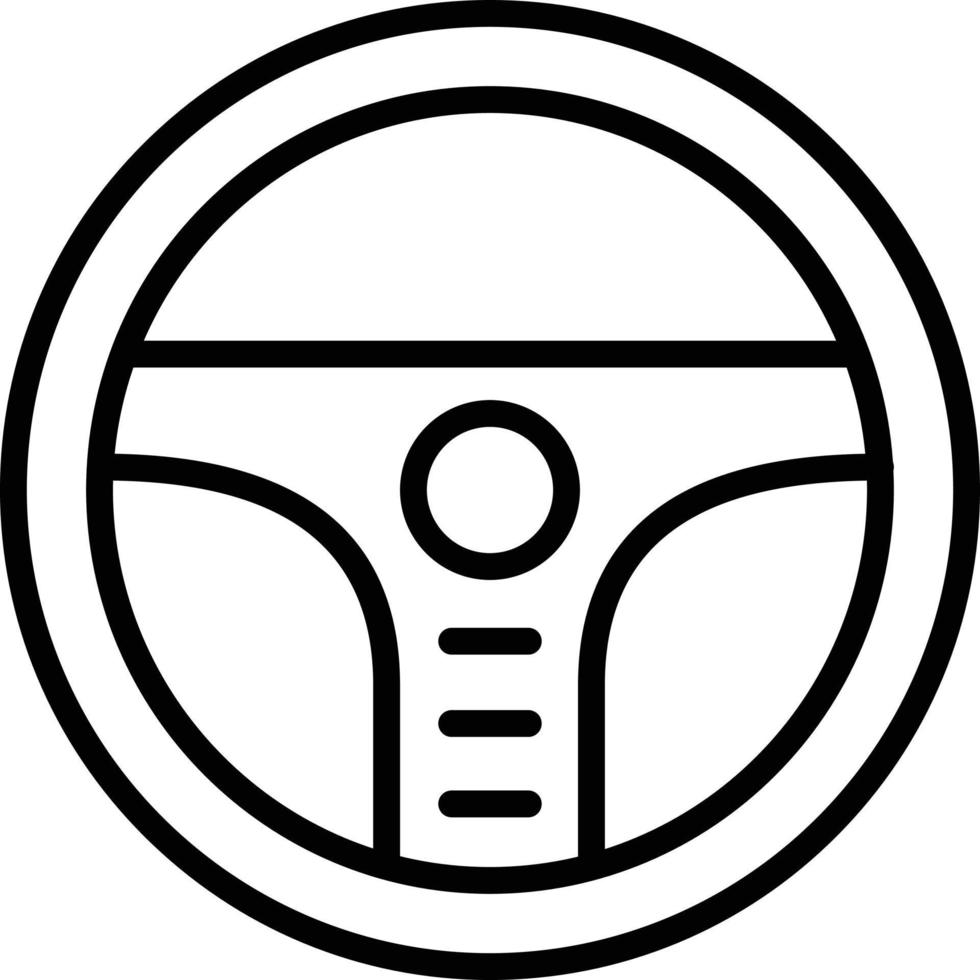 Steering Wheel Vector Line Icon