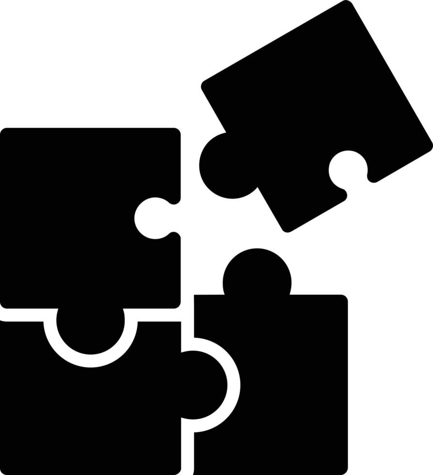 Puzzle Glyph Icon vector