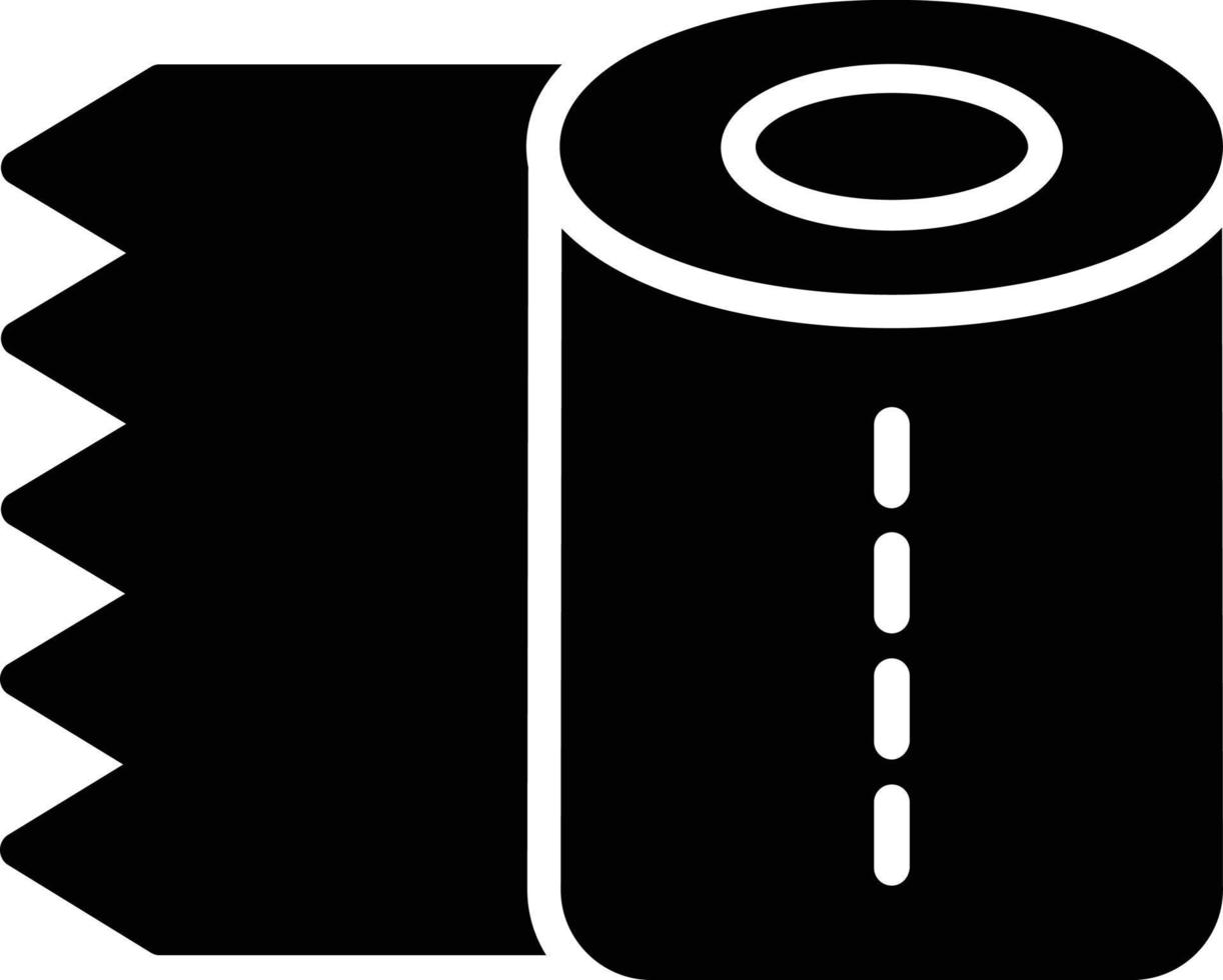 Toilet Paper Glyph Icon vector