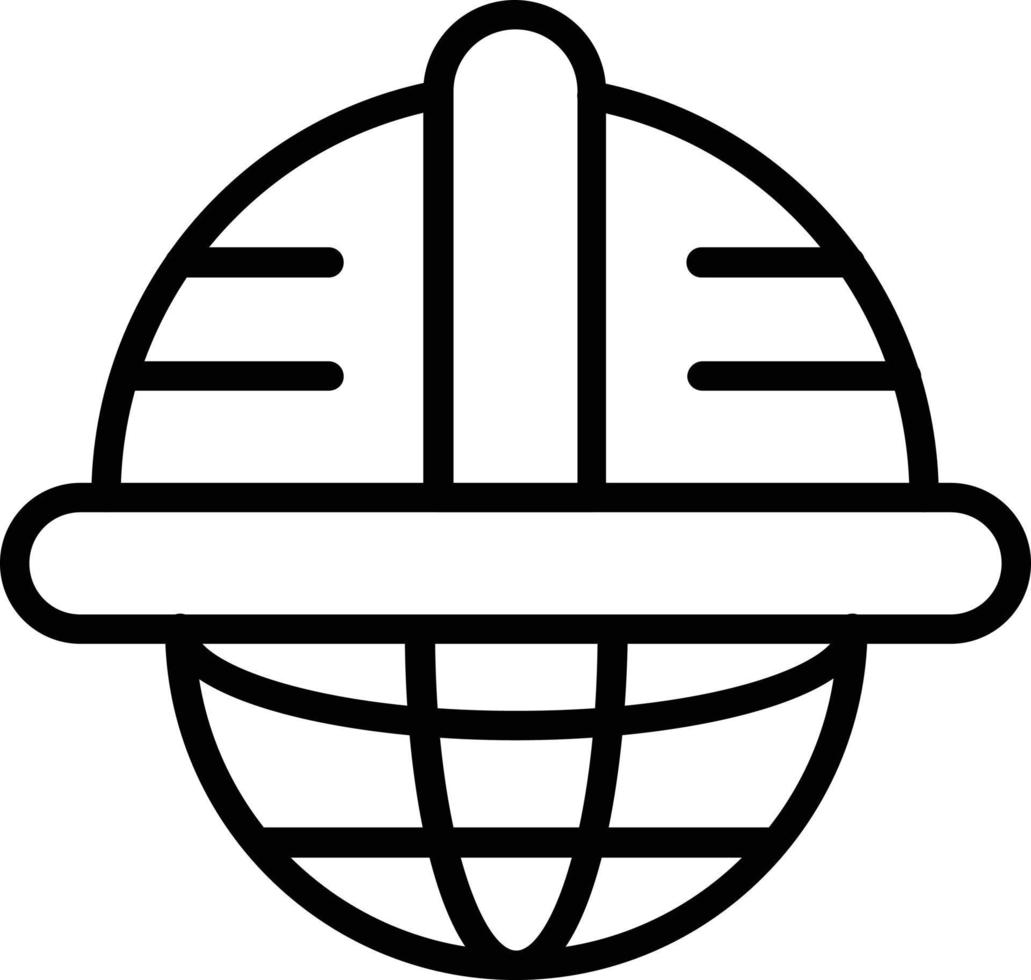 Helmet Vector Line Icon