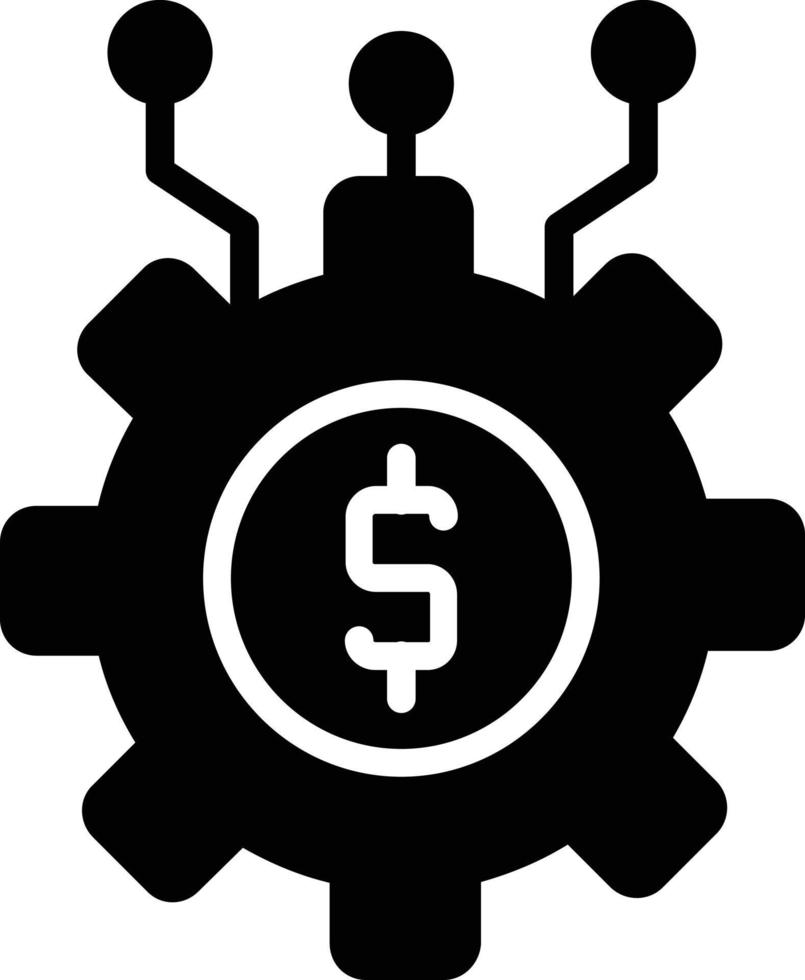 Operational Cost Vector Glyph Icon