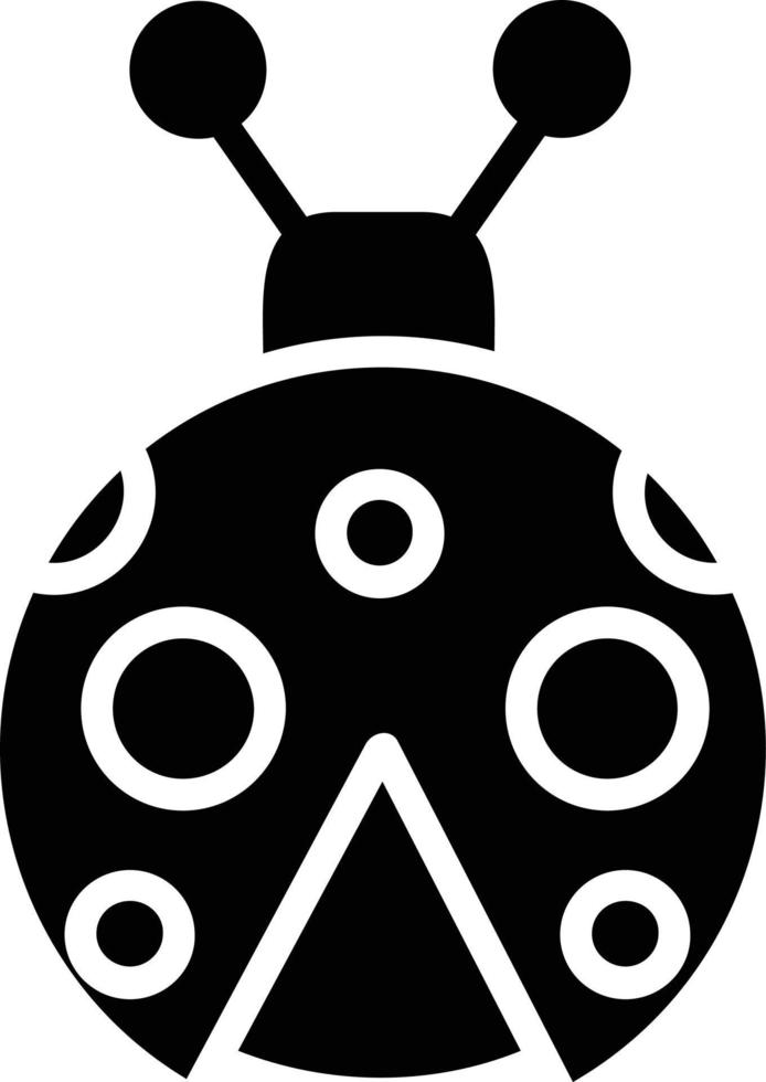 Ladybug Glyph Icon vector