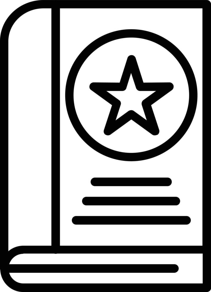 Spell Book Vector Line Icon