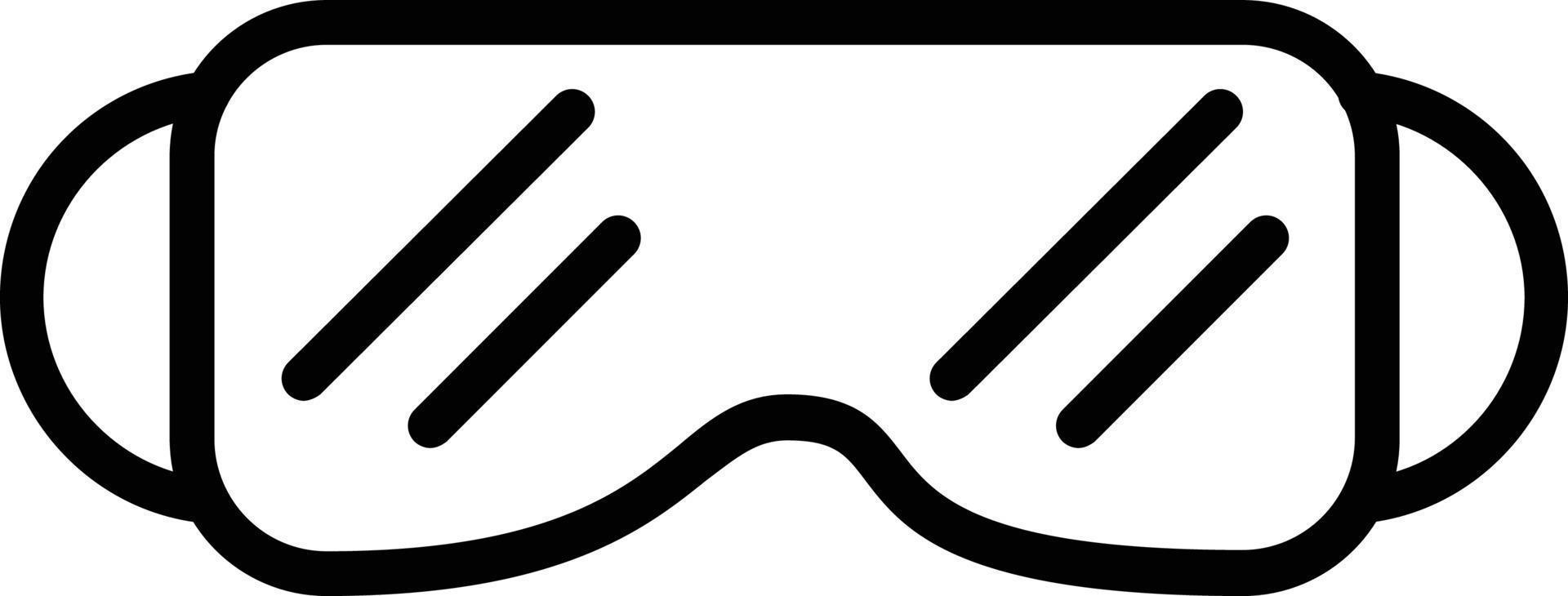 Safety Glasses Vector Line Icon