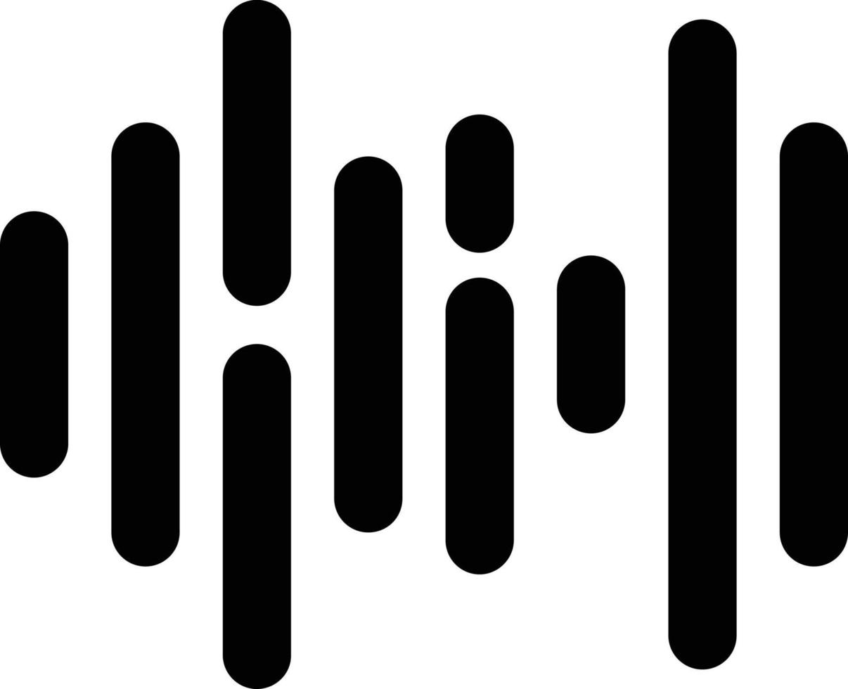 Equalizer Glyph Vector Icon