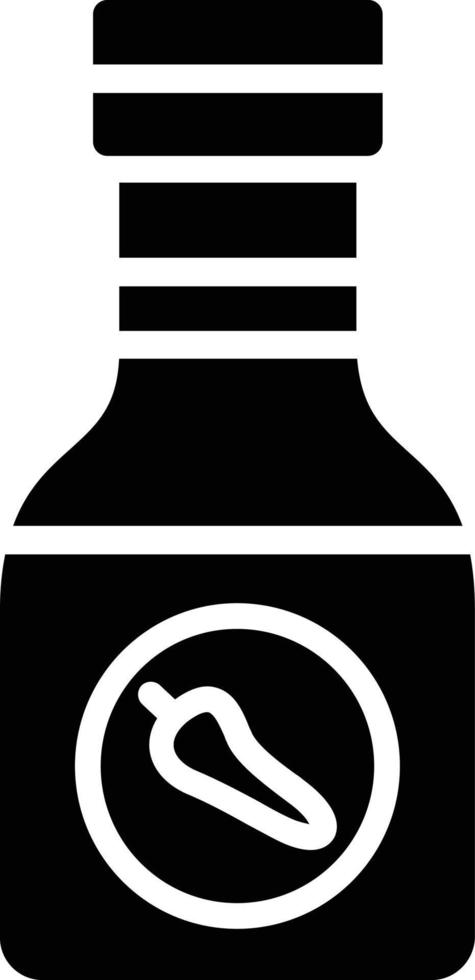 Sauce Bottle Glyph Icon vector