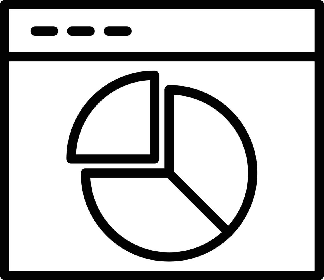 Pie Cart Vector Line Icon