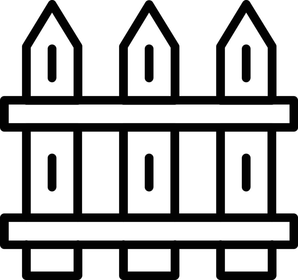 Fence Vector Line Icon