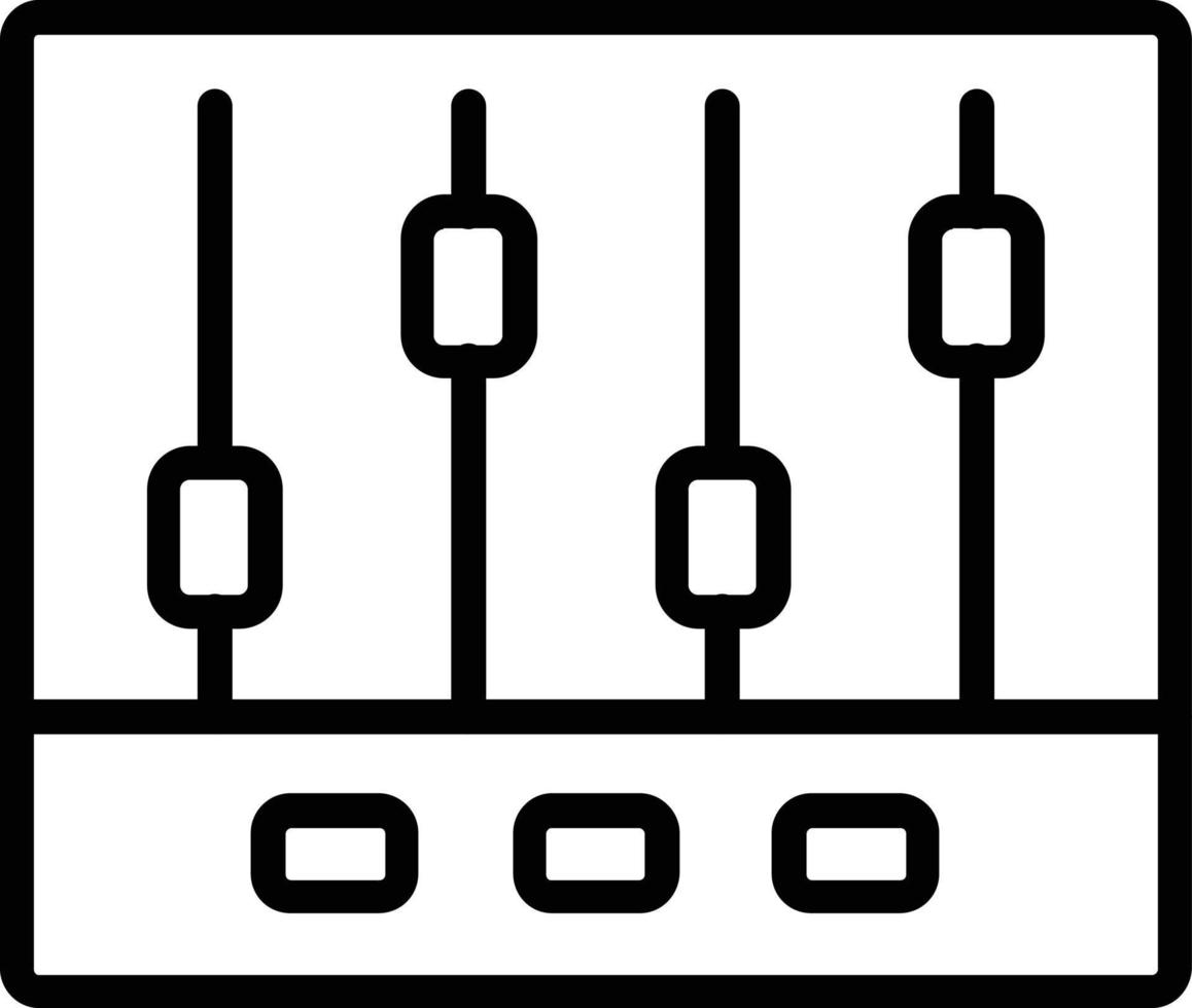 icono de línea de vector de panel de control