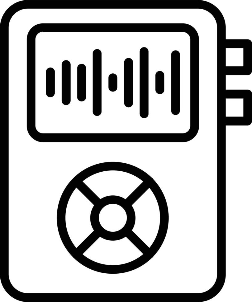 Voice Recorder Vector Line Icon