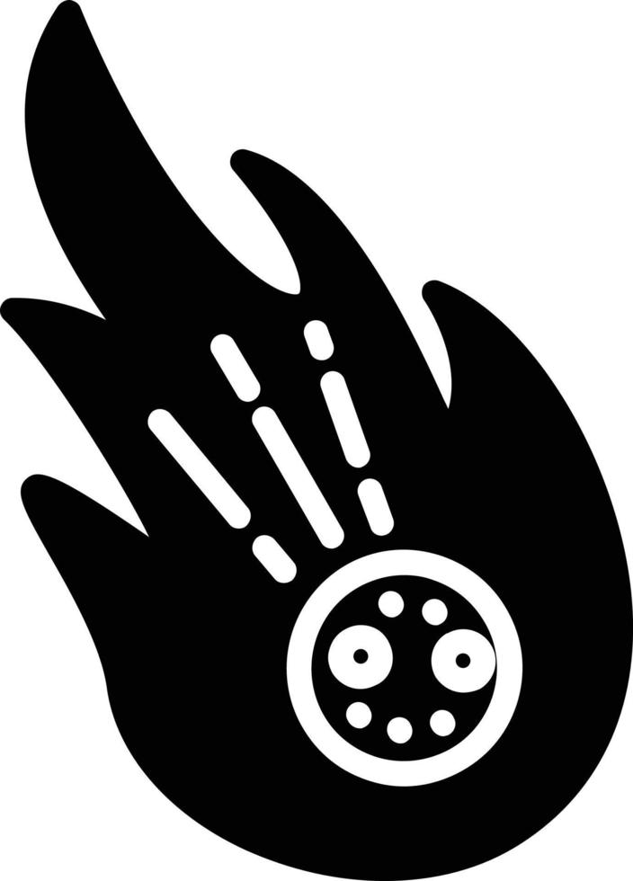 Meteor Glyph Icon vector