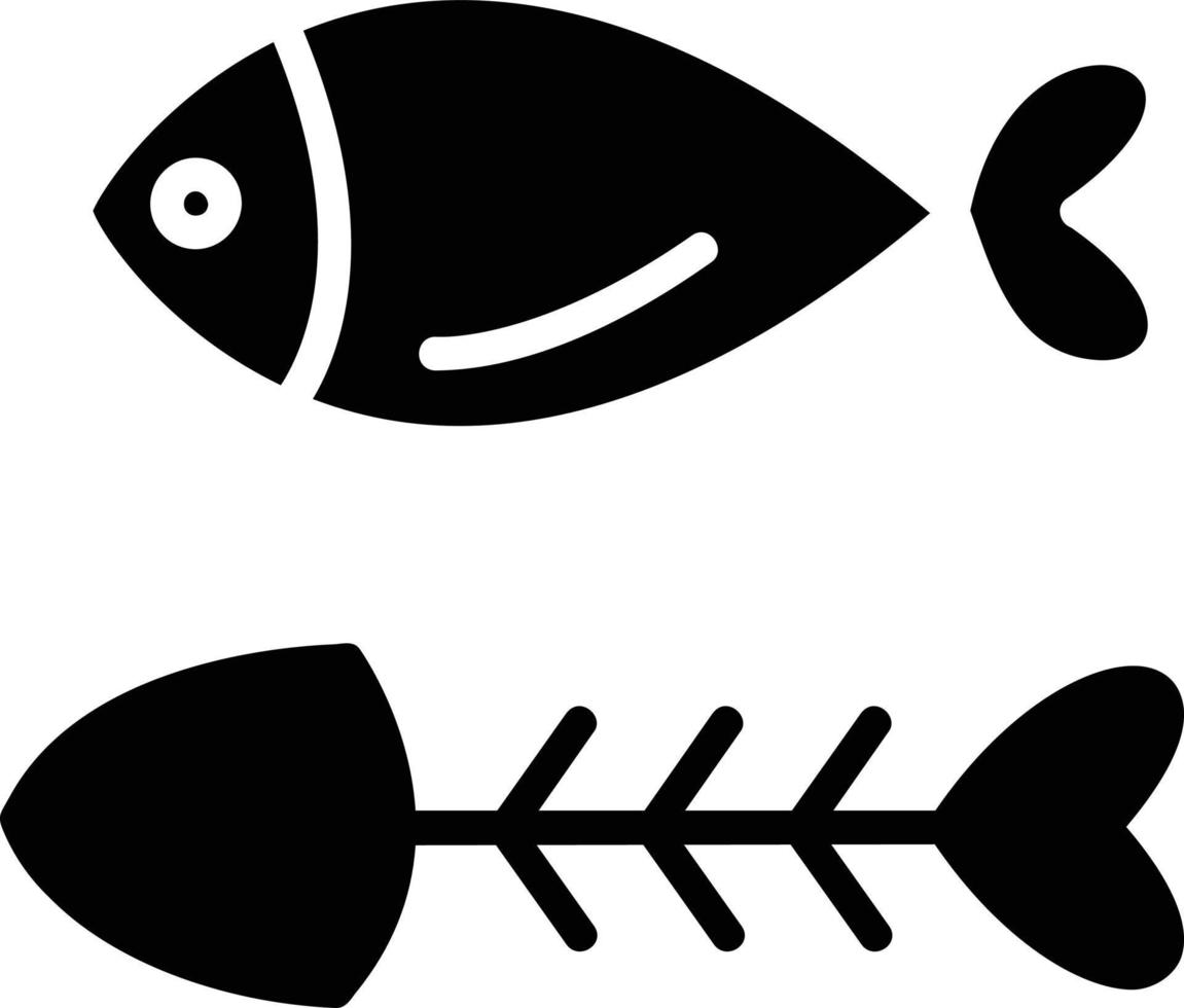 icono de glifo de pescado vector