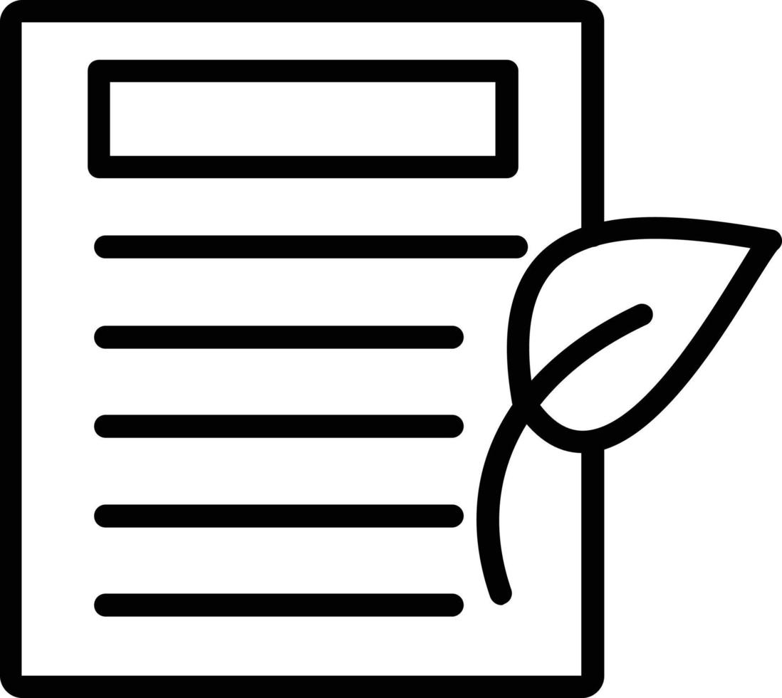 icono de línea de vector de documento