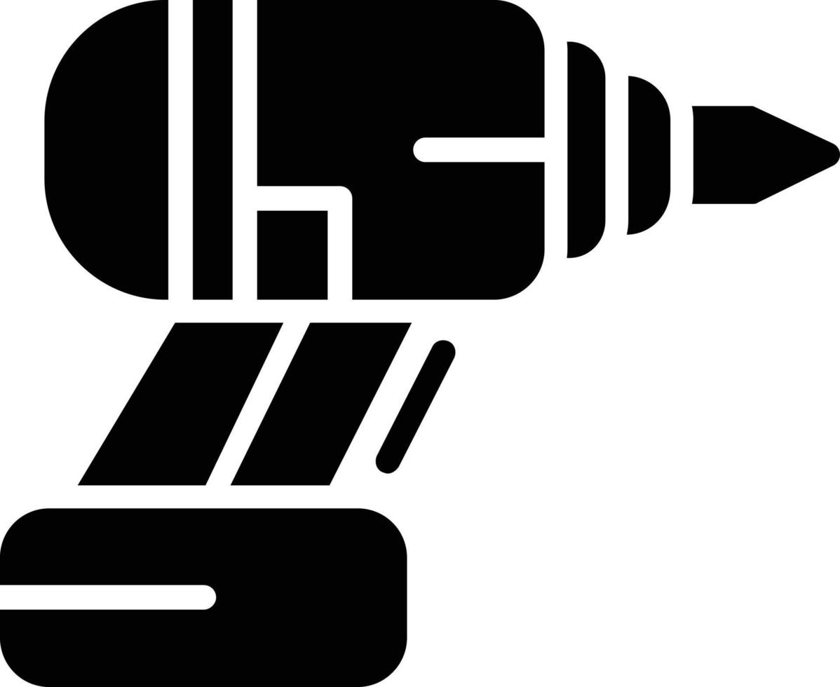 Hand Drill Glyph Vector Icon