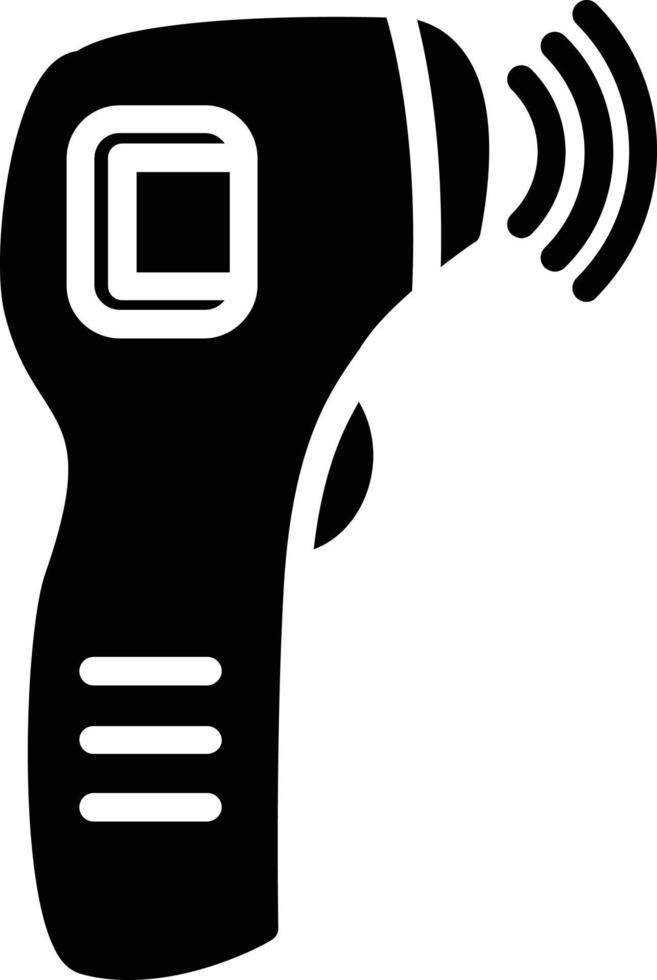 Thermometer Gun Glyph Icon Design vector