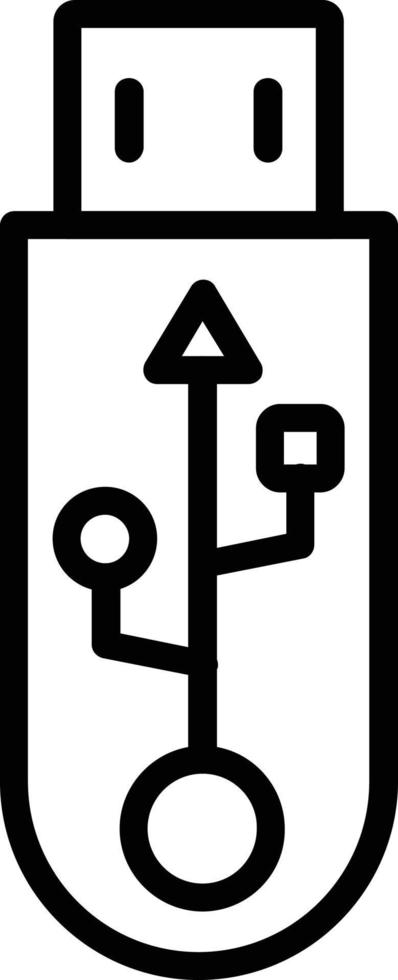 Usb Vector Line Icon