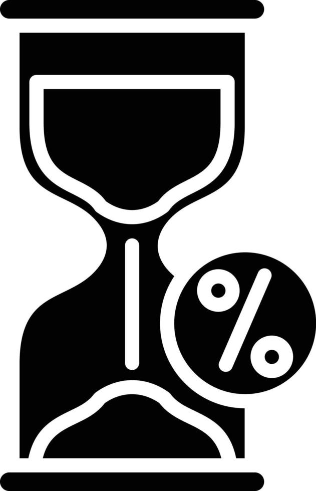 Hourglass Glyph Icon vector