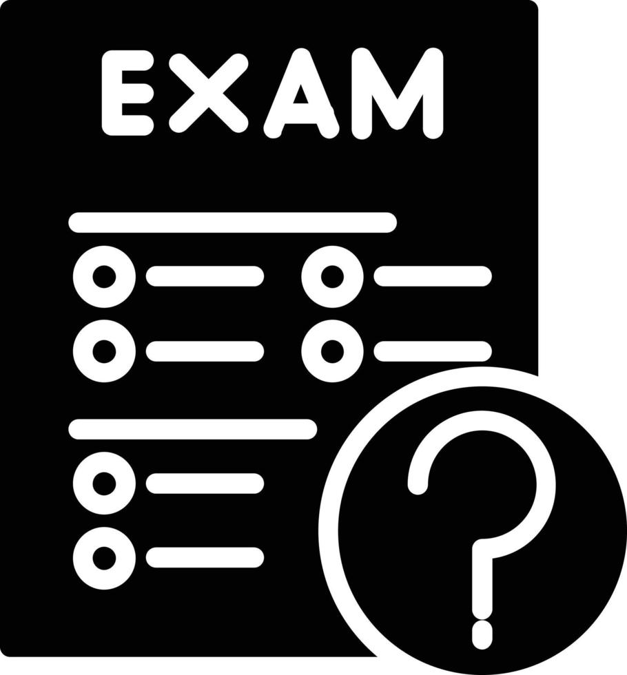 icono de glifo de examen vector