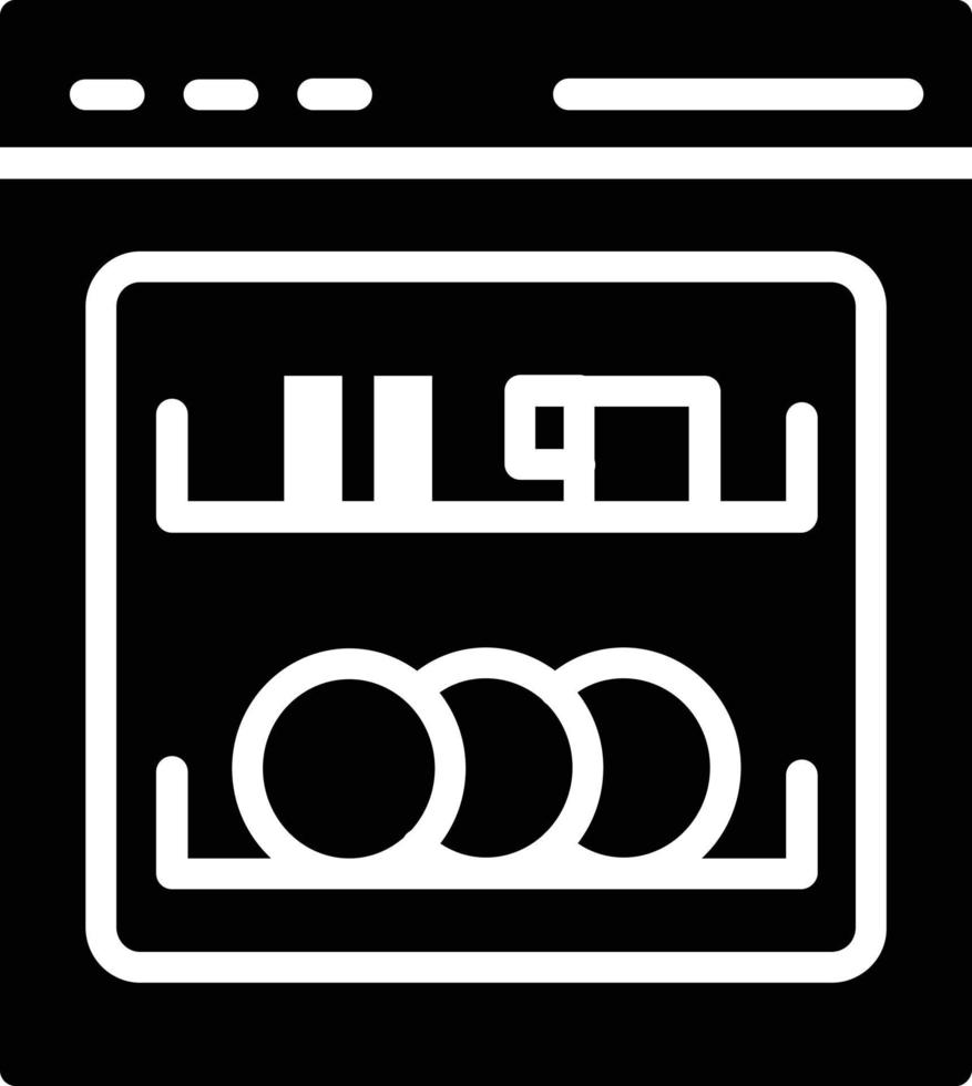 Dishwasher Glyph Icon vector