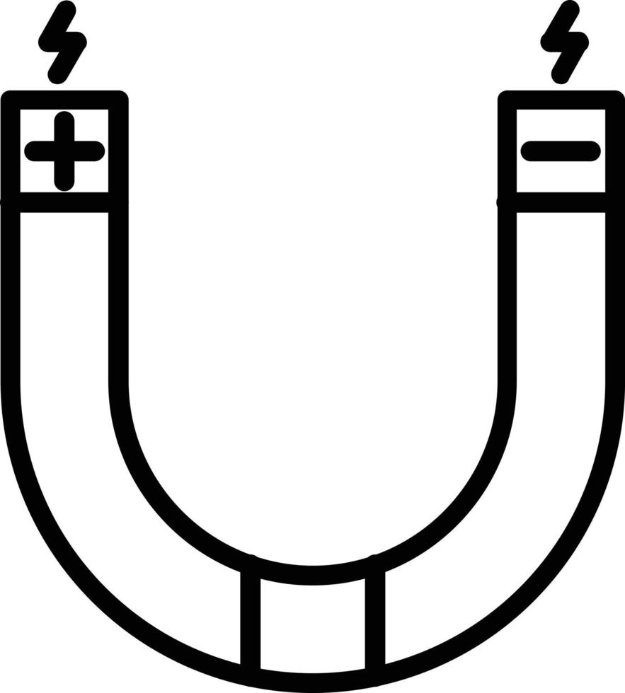 Magnet Vector Line Icon