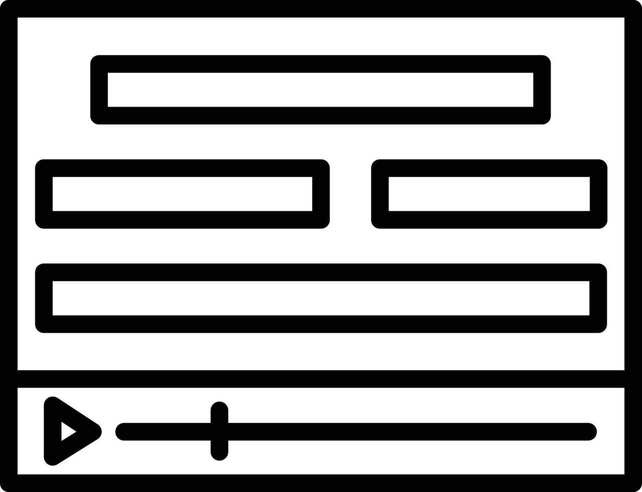 Subtitle Vector Line Icon