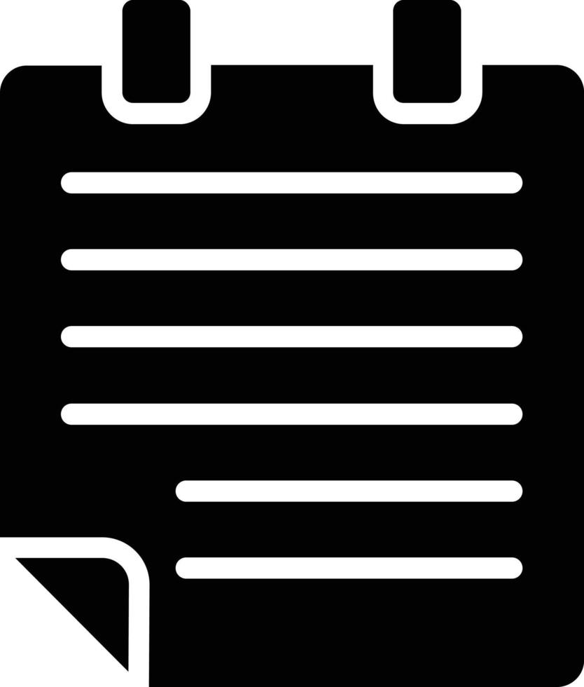 Notepad Glyph Icon vector